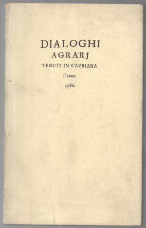 DIALOGHI AGRARI tenuti in Cavriana l'anno 1786