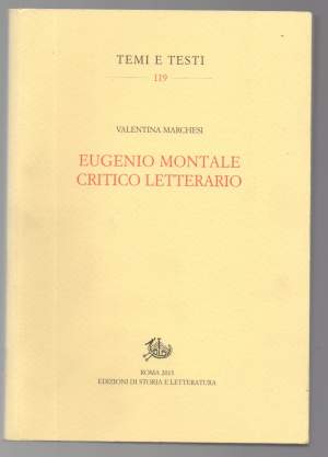 EUGENIO MONTALE CRITICO LETTERARIO