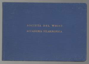 SOCIETA DEL WHIST ACCADEMIA FILARMONICA-ELENCO DEI SOCI PER L'ANNO 1962