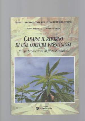 CANAPA: IL RITORNO DI UNA COLTURA PRODIGIOSA Nuove produzioni di fibra e cellulosa