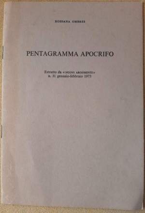 PENTAGRAMMA APOCRIFO-ESTRATTO(1973)