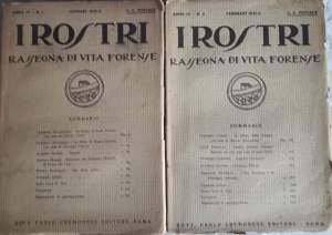 I ROSTRI -RASSEGNA DI VITA FORENSE( 1932)
