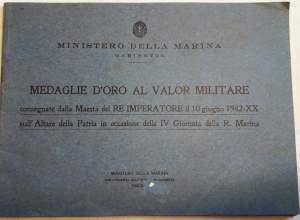 MEDAGLIE D'ORO AL VALOR MILITARE(1942)