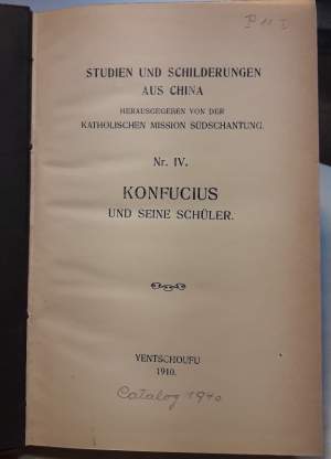 KONFUCIUS  I. Teil-Sein Leben(1910)