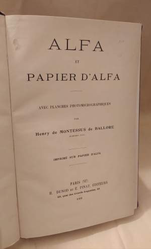 ALFA ET PAPIER D'ALFA (1909)