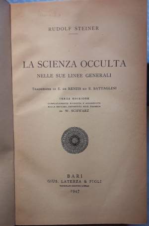 LA SCIENZA OCCULTA NELLE SUE LINEE GENERALI(1947)