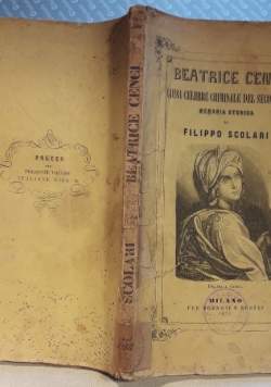 BEATRICE CENCI CAUSA CELEBRE CRIMINALE DEL XVI SECOLO MEMORIA STORICA 1856