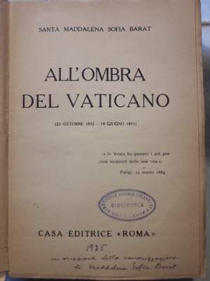 ALL'OMBRA DEL VATICANO (25 OTTOBRE-14 GIUGNO 1851)