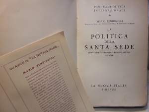LA POLITICA DELLA SANTA SEDE(DIRETTIVE-ORGANI-REALIZZAZIONI-1918-1938)(1939)