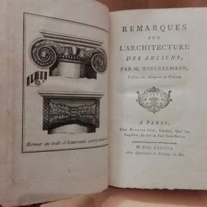 REMARQUES SUR L'ARCHITECTURE DES ANCIENS (1783)