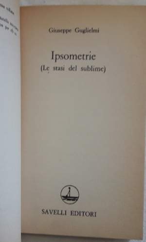 IPSOMETRIE-LE STASI DEL SUBLIME( 1980)
