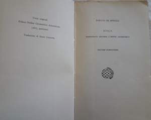 ETICA dimostrata secondo l'ordine geometrico(1959)