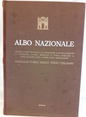 ALBO NAZIONALE FAMIGLIE NOBILI DELLO STATO ITALIANO(1969)
