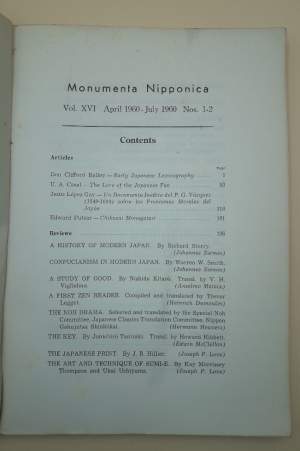 MONUMENTA NIPPONICA(1960)
