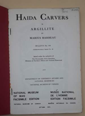 HAIDA CARVERS IN ARGILLITE( 1974)
