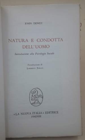 NATURA E CONDOTTA DELL'UOMO-INTRODUZIONE ALLA PSICOLOGIA SOCIALE(1968)