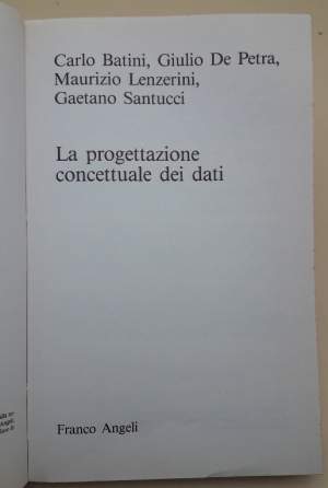 LA PROGETTAZIONE CONCETTUALE DEI DATI(1986)