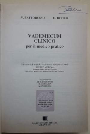 VADEMECUM CLINICO PER IL MEDICO PRATICO(1987)