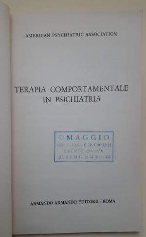 TERAPIA COMPORTAMENTALE IN PSICHIATRIA(1978)