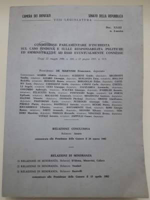 COMMISSIONE PARLAMENTARE D'INCHIESTA SUL CASO SINDONA...(1982)