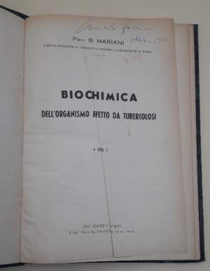 BIOCHIMICA DELL'ORGANISMO AFFETTO DA TUBERCOLOSI(1951)