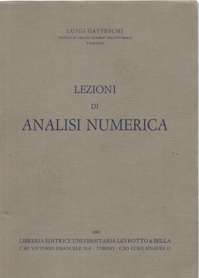 ANALISI MATEMATICA 1-Levrotto & Bella - Libreria Editrice Universitaria