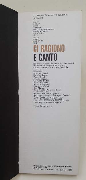 CI RAGIONO E CANTO(1966)