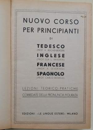NUOVO CORSO PER PRINCIPIANTI DI TEDESCO-INGLESE-FRANCESE-SPAGNOLO( 1941)
