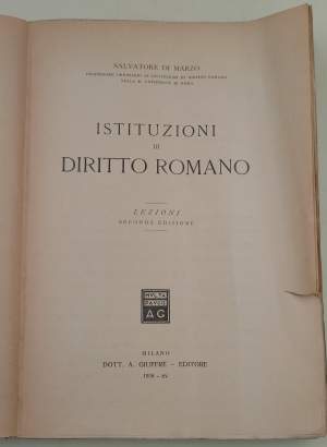 ISTITUZIONI DI DIRITTO ROMANO-LEZIONI( 1936)