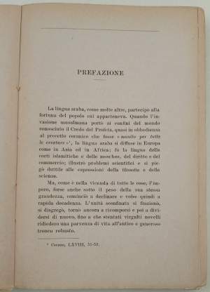 GRAMMATICA TEORICO - PRATICA DELLA LINGUA ARABA PER LE SCUOLE ITALIANE(1914)