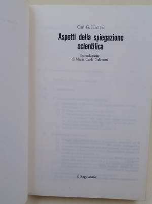 ASPETTI DELLA SPIEGAZIONE SCIENTIFICA(1986)