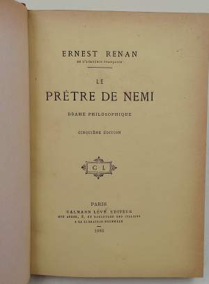 LE PRETRE DE NEMI-DRAME PHILOSOPHIQUE(1886)
