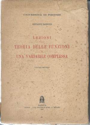 LEZIONI SULLA TEORIA DELLE FUNZIONI DI UNA VARIABILE COMPLESSA (1947)