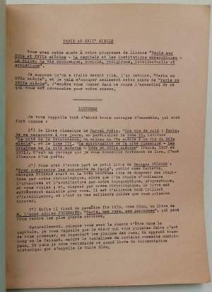 Paris au XVII siecle