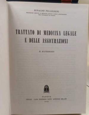 Trattato di medicina legale e delle assicurazioni- 14 voll. 15 tomi