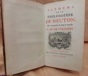 ELEMENS DE LA PHILOSOPHIE DE NEUTON, mis à la portée de tout le monde (1738)