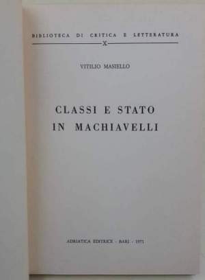 Classi e Stato in Machiavelli