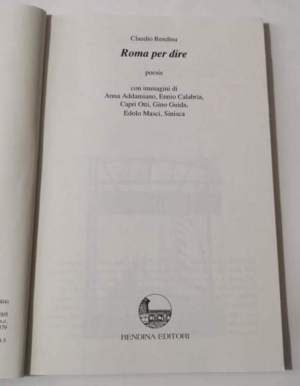 Roma per dire - Poesie