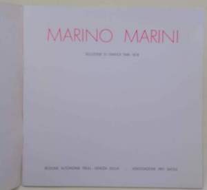 Marino Marini-selezione di grafica 1946-1978