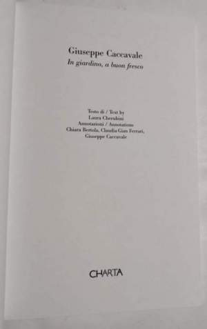 Giuseppe Caccavale  - in giardino, a buon fresco