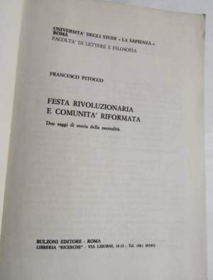 Festa rivoluzionaria e comunità riformata - due saggi di saggi  della mentalità