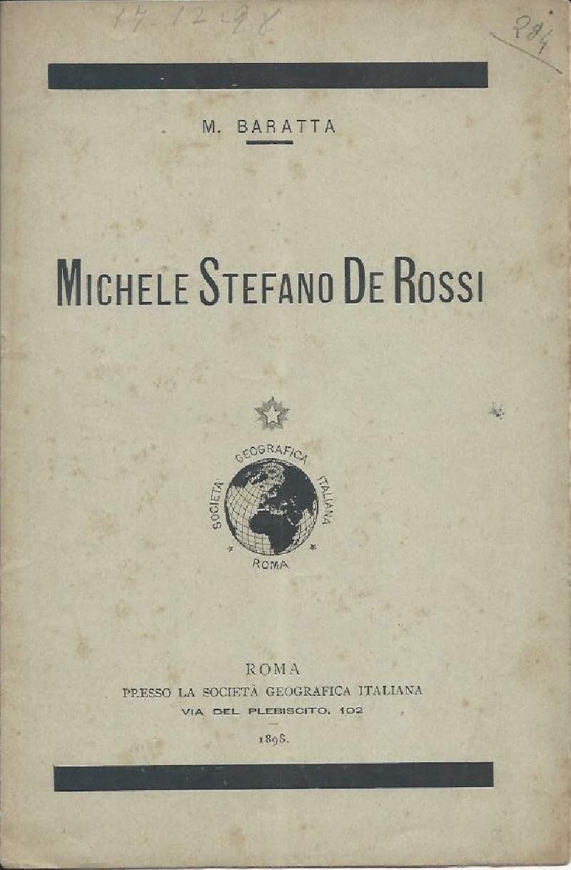 MICHELE STEFANO DE ROSSI 1898