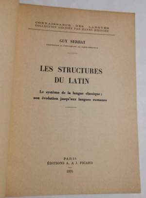 Les structures du latin