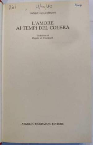 L'amore ai tempi del colera