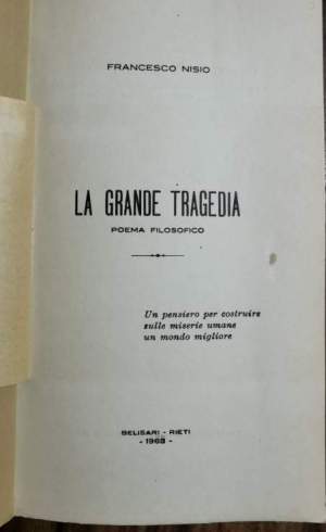 La grande tragedia - Poema filosofico