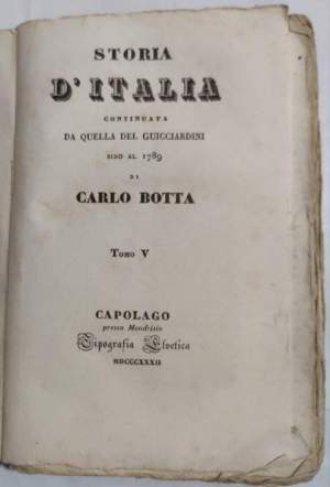 Storia d'Italia continuata su quella del Guicciardini sino al 1789- vol. V