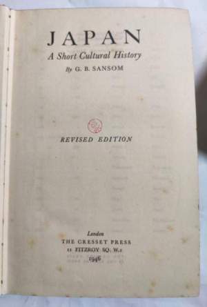 Japan  a short Cultural History