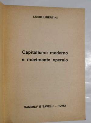 Capitalismo moderno e movimento operaio