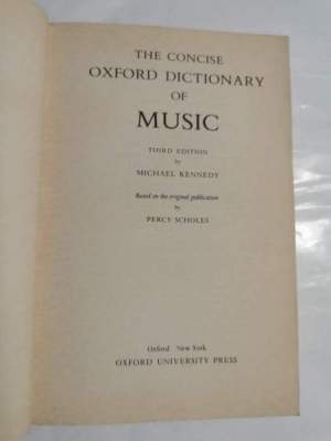 The concise Oxford dictionary of Music