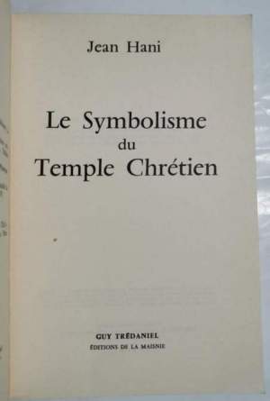 Le Symbolisme du Temple Chretien